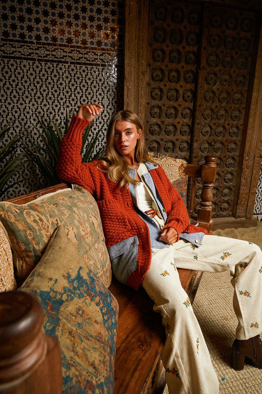 Chunky Sweater Jacket Coat