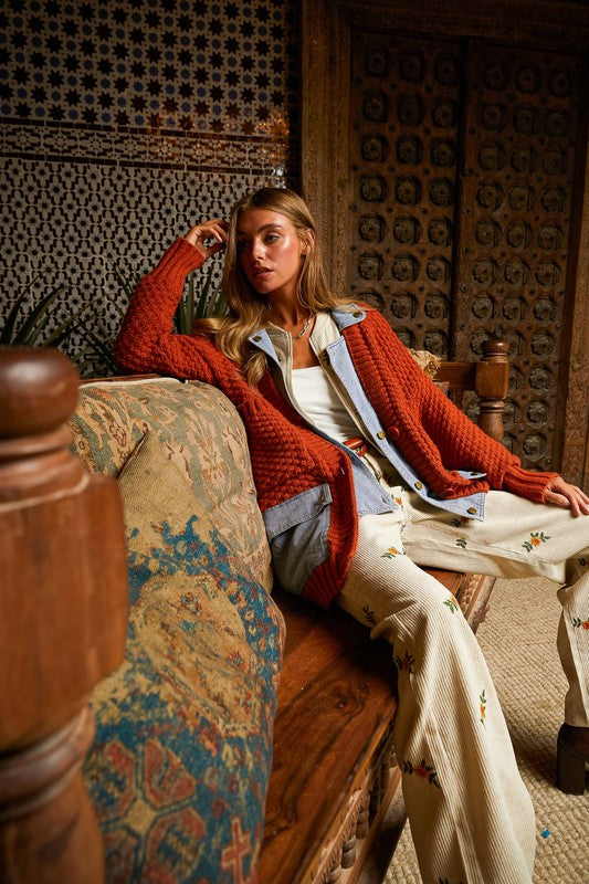Chunky Sweater Jacket Coat