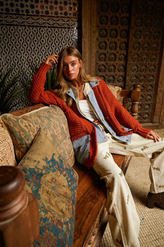 Chunky Sweater Jacket Coat