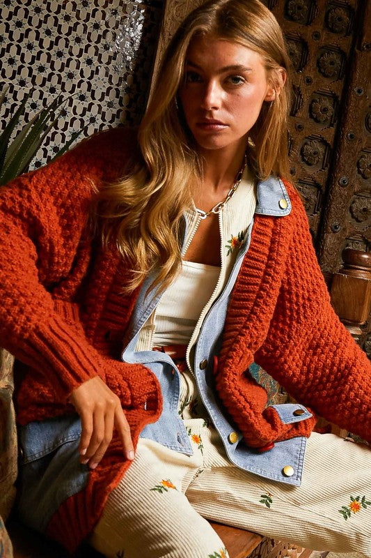 Chunky Sweater Jacket Coat
