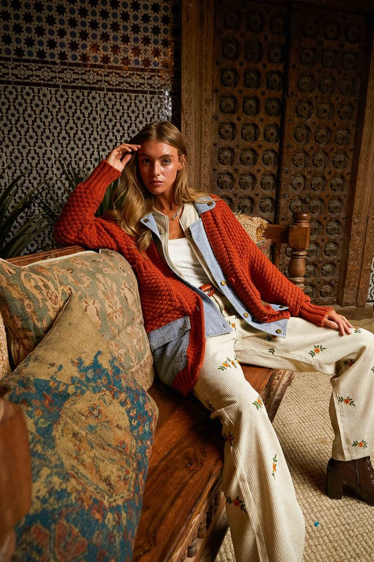 Chunky Sweater Jacket Coat