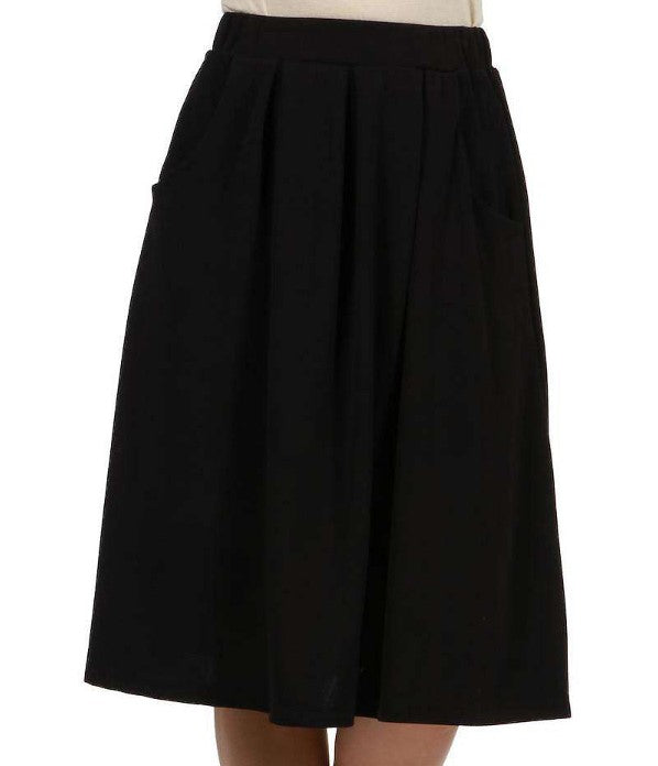 BLACK LINED SKIRT