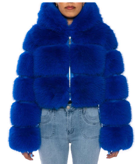 Blue Fur Jacket