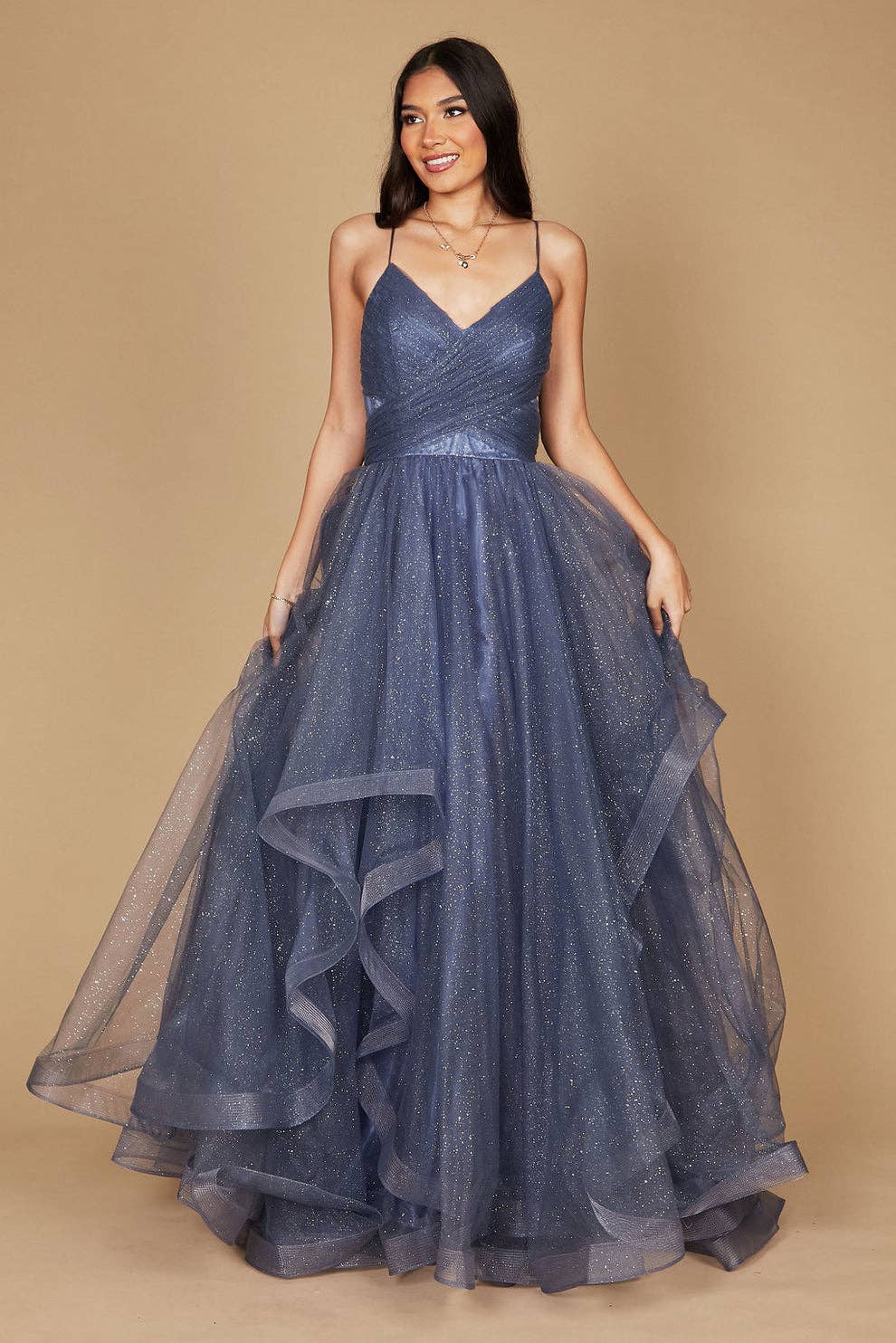 Long Formal Ball Gown Wholesale: Navy / 18