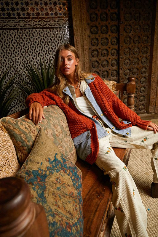 Chunky Sweater Jacket Coat