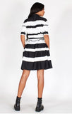 Black and White Strip Babydoll Dress