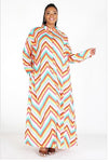 Multi Color Button Down Maxi Dress
