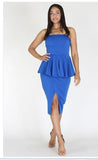 Strapless Blue Dress