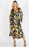 Yellow/Green Wrap Dress