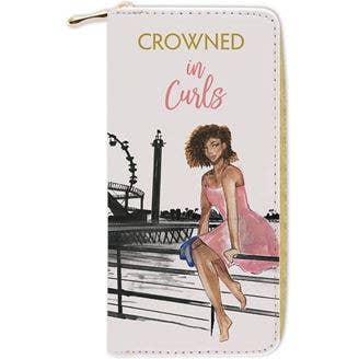 Crowned In Curls Wallet and Mirror Gift Set