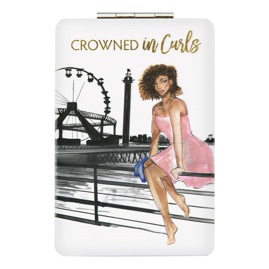 Crowned in Curls Compact Mirror